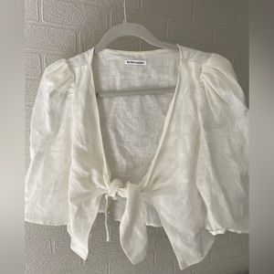 Reformation Tie Front Top